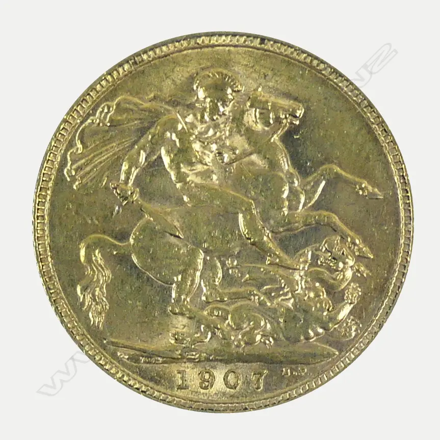 A 1907 full gold sovereign Image 1++