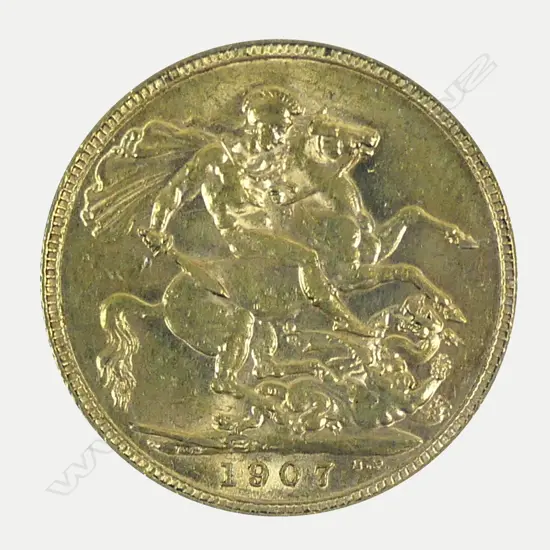A 1907 full gold sovereign