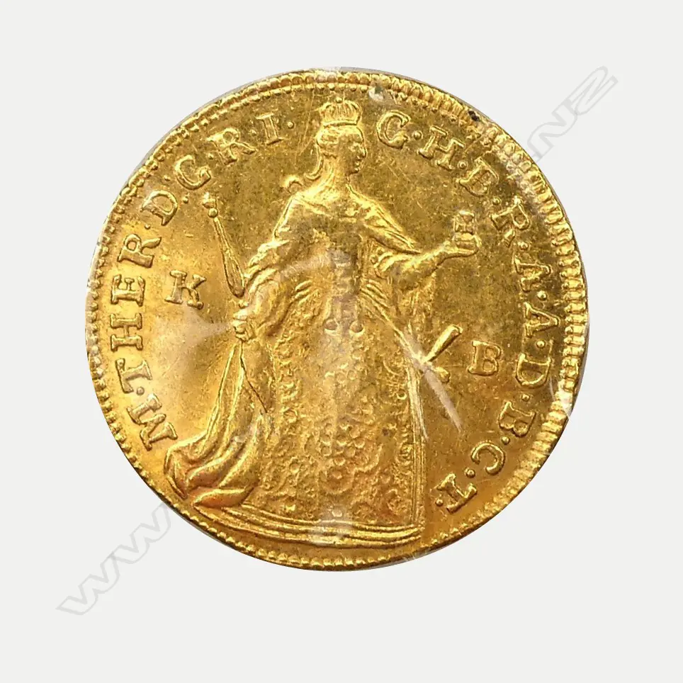 A 1761 Hungarian gold ducat coin Image 1++