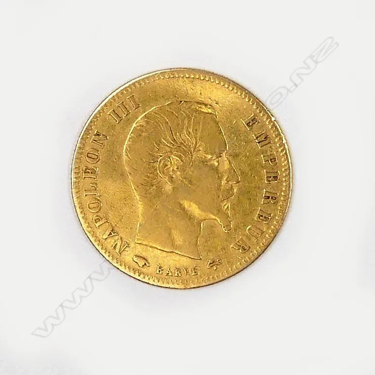 An 1856 French five franc gold coin Image 1++