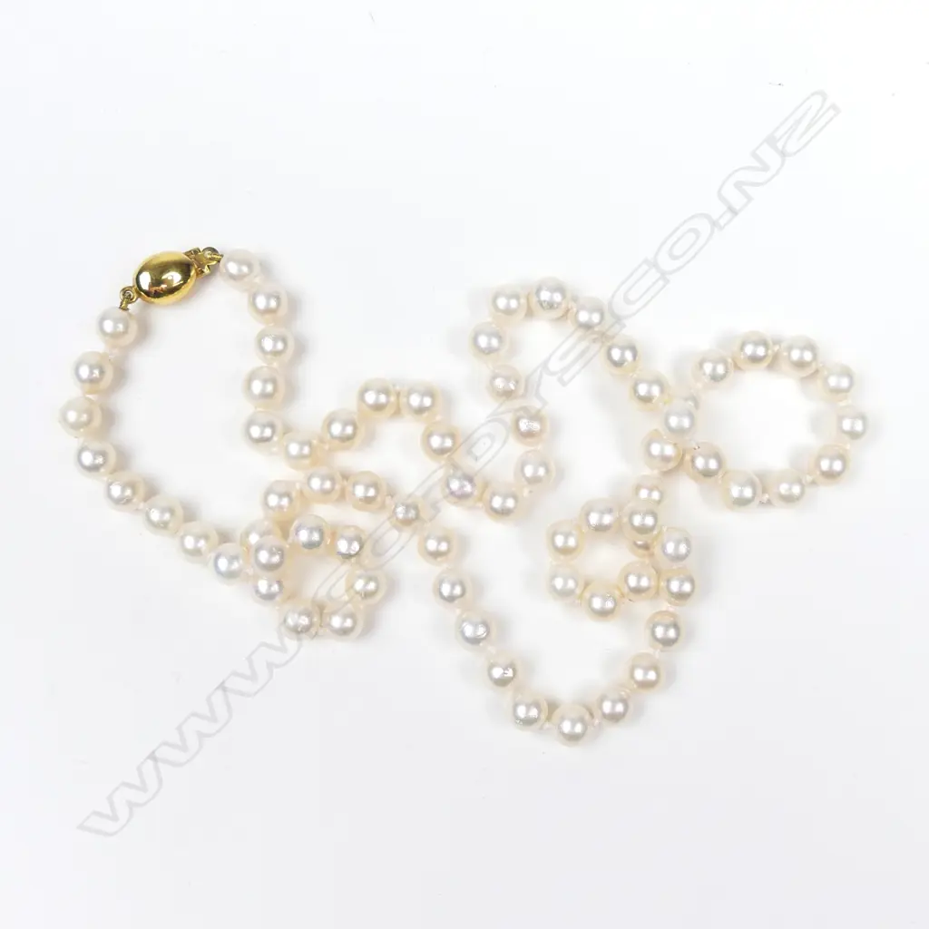 A cultured pearl necklace Image 1++