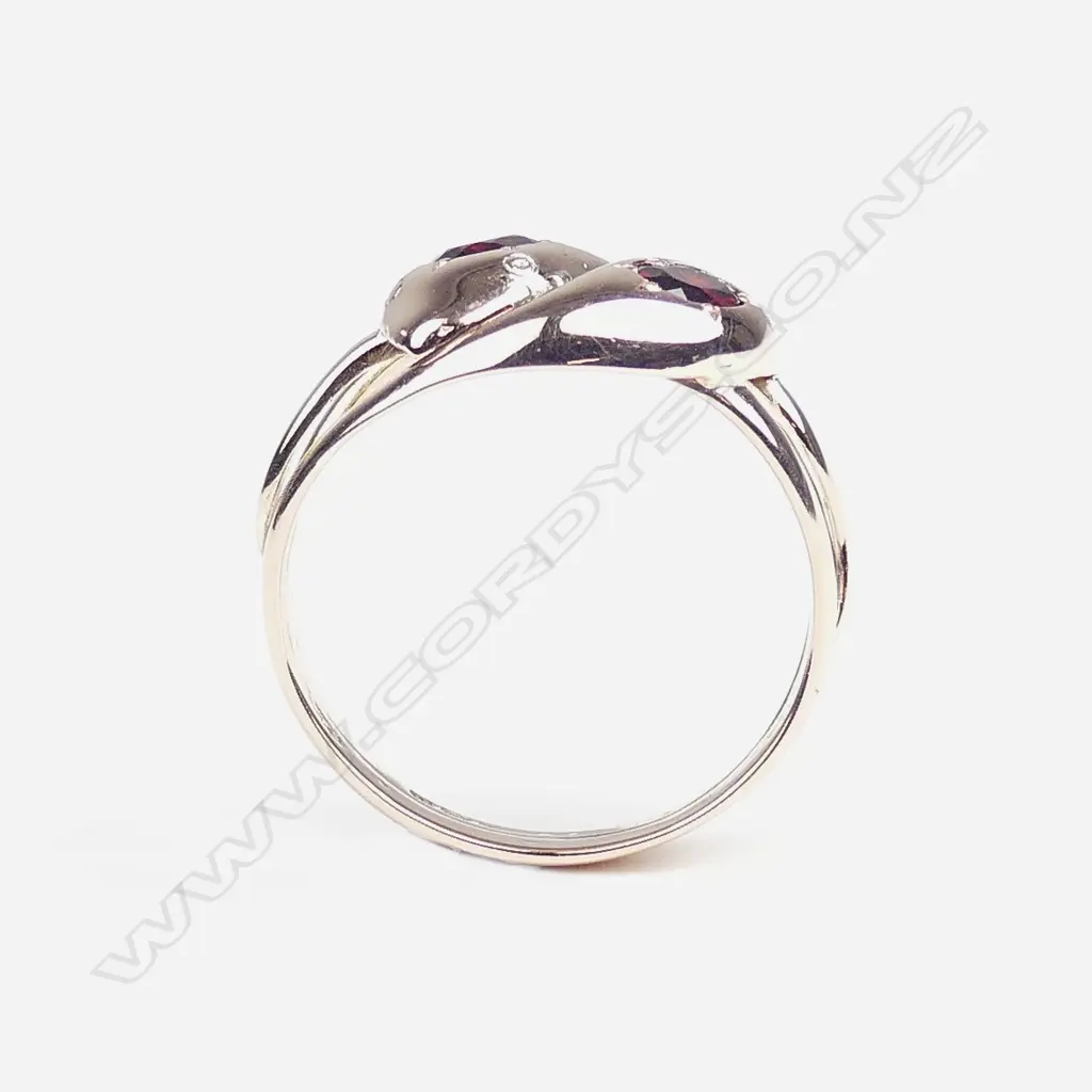 An antique 9ct rose gold snake ring Image 1++