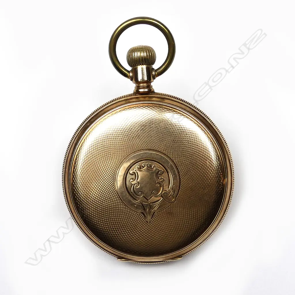 An early 20thC 10ct. rose gold Elgin full hunter pocket watch Image 1++
