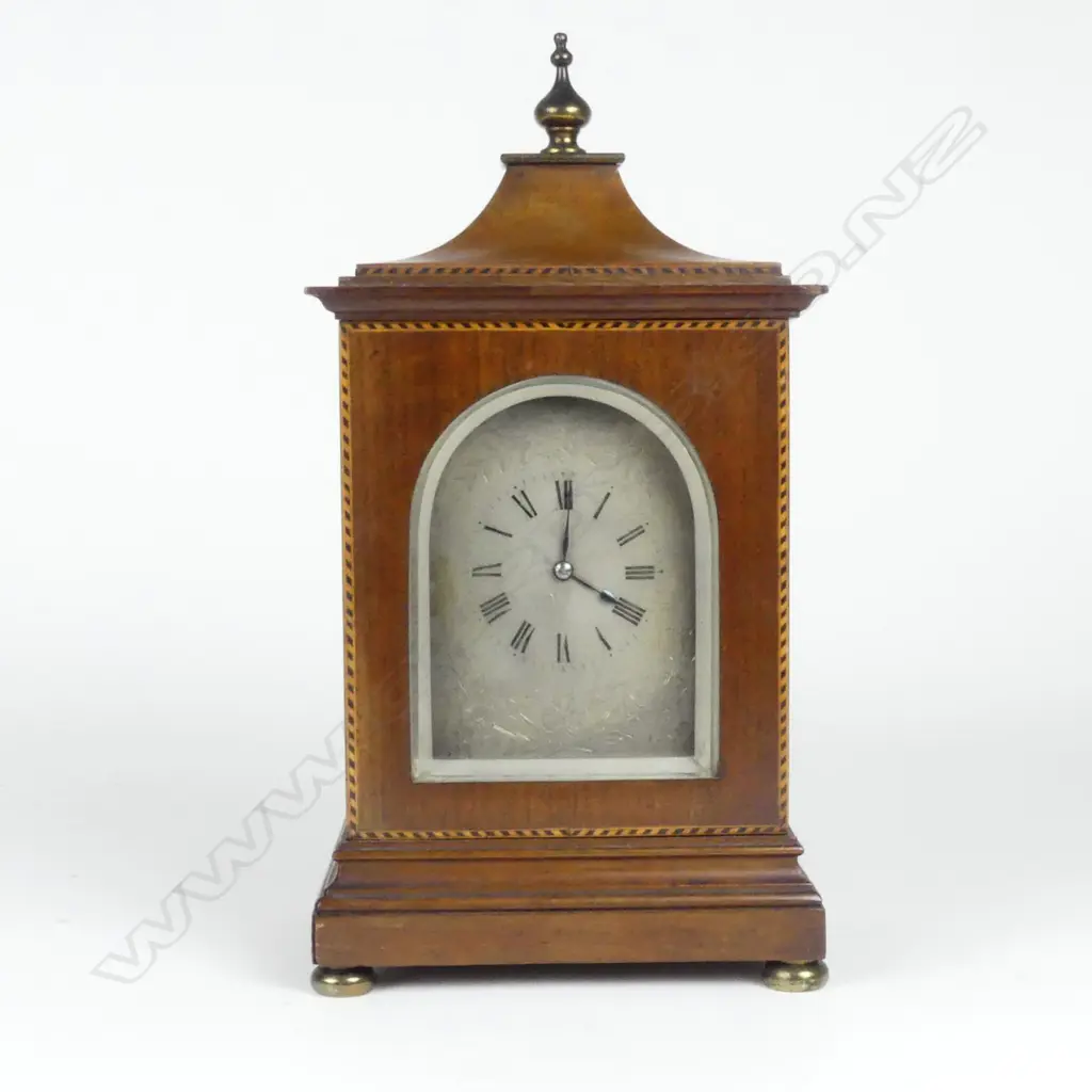 An Edwardian Sheraton revival mantel clock Image 1++