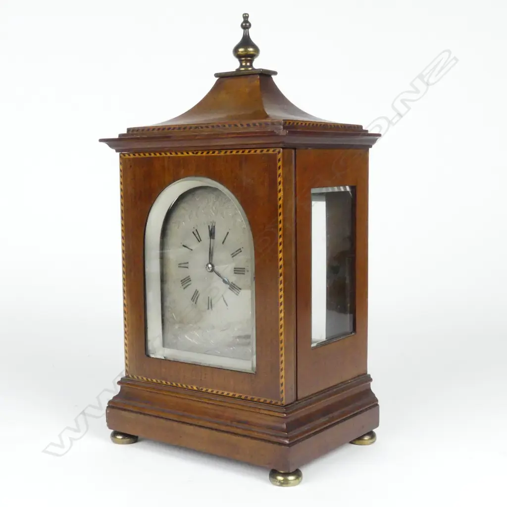 An Edwardian Sheraton revival mantel clock Image 1++