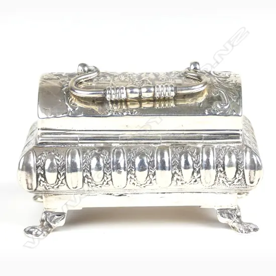 A continental silver trinket box