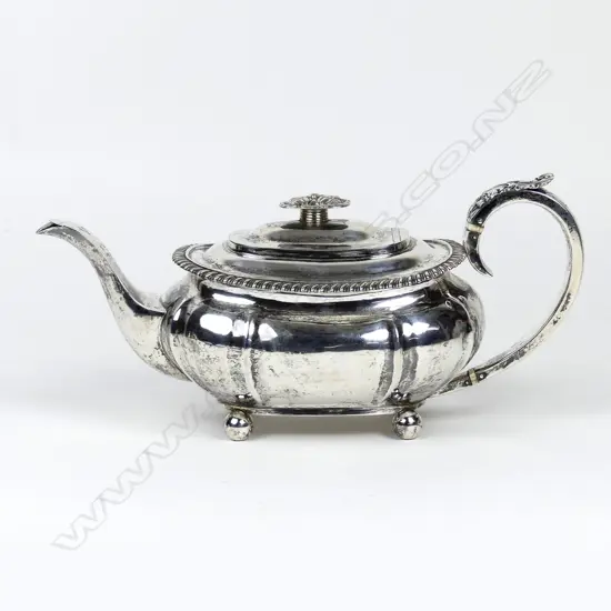 A Regency silver teapot