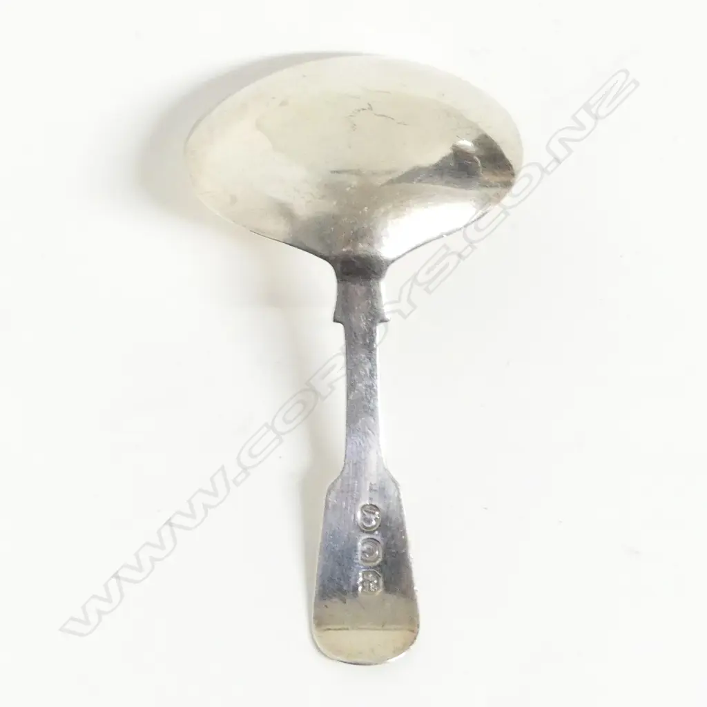 A George III silver fiddle pattern caddy spoon Image 1++