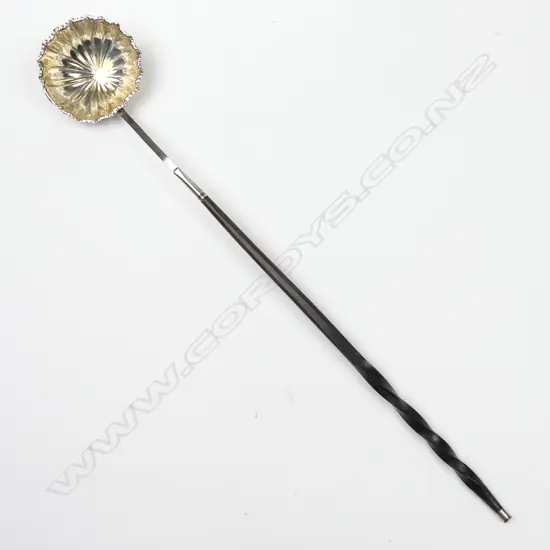 A George III silver toddy ladle