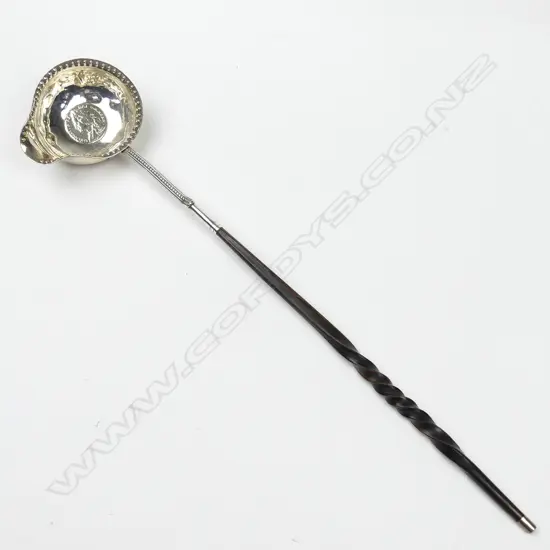 A George II silver toddy ladle