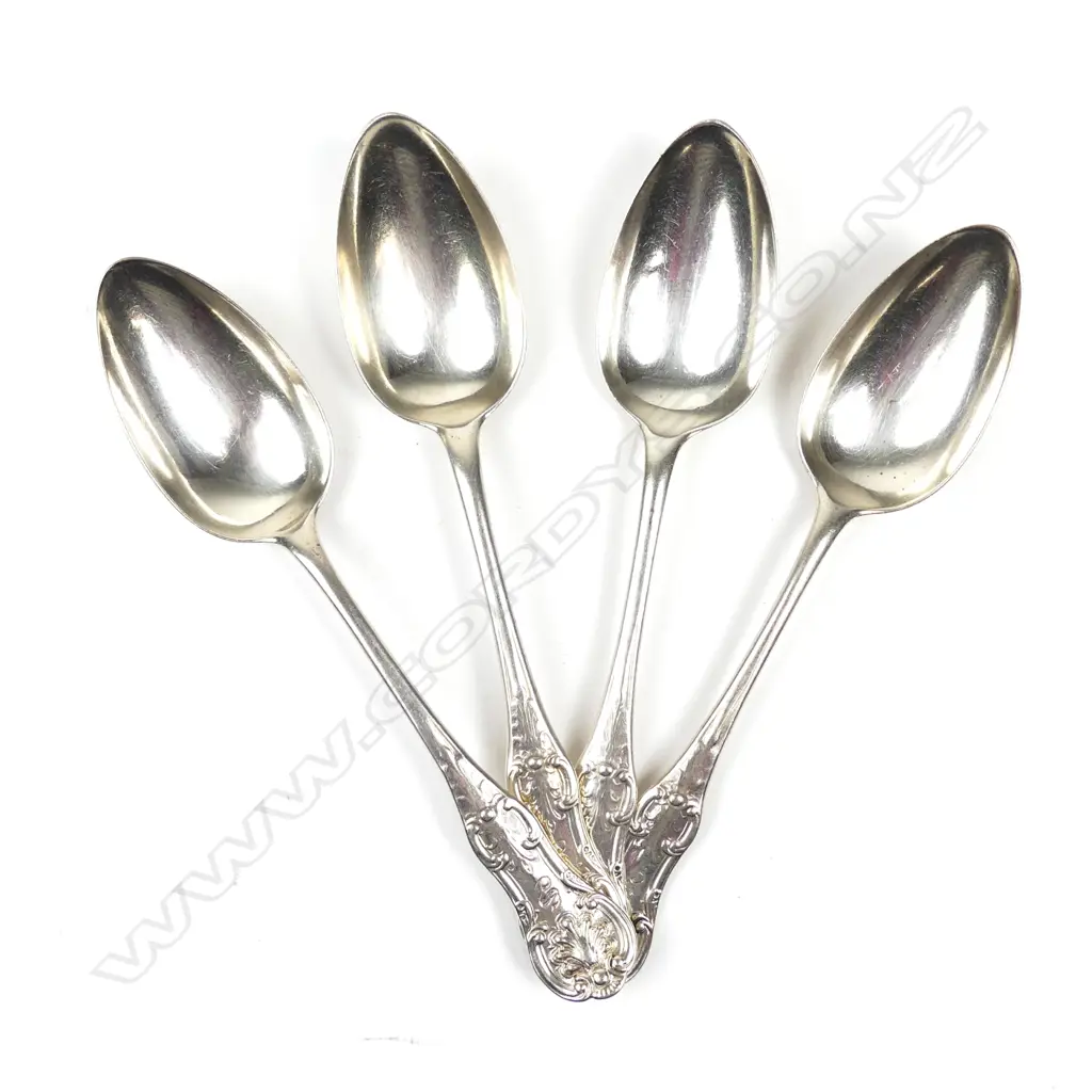 Six Scottish silver dessert spoons Image 1++