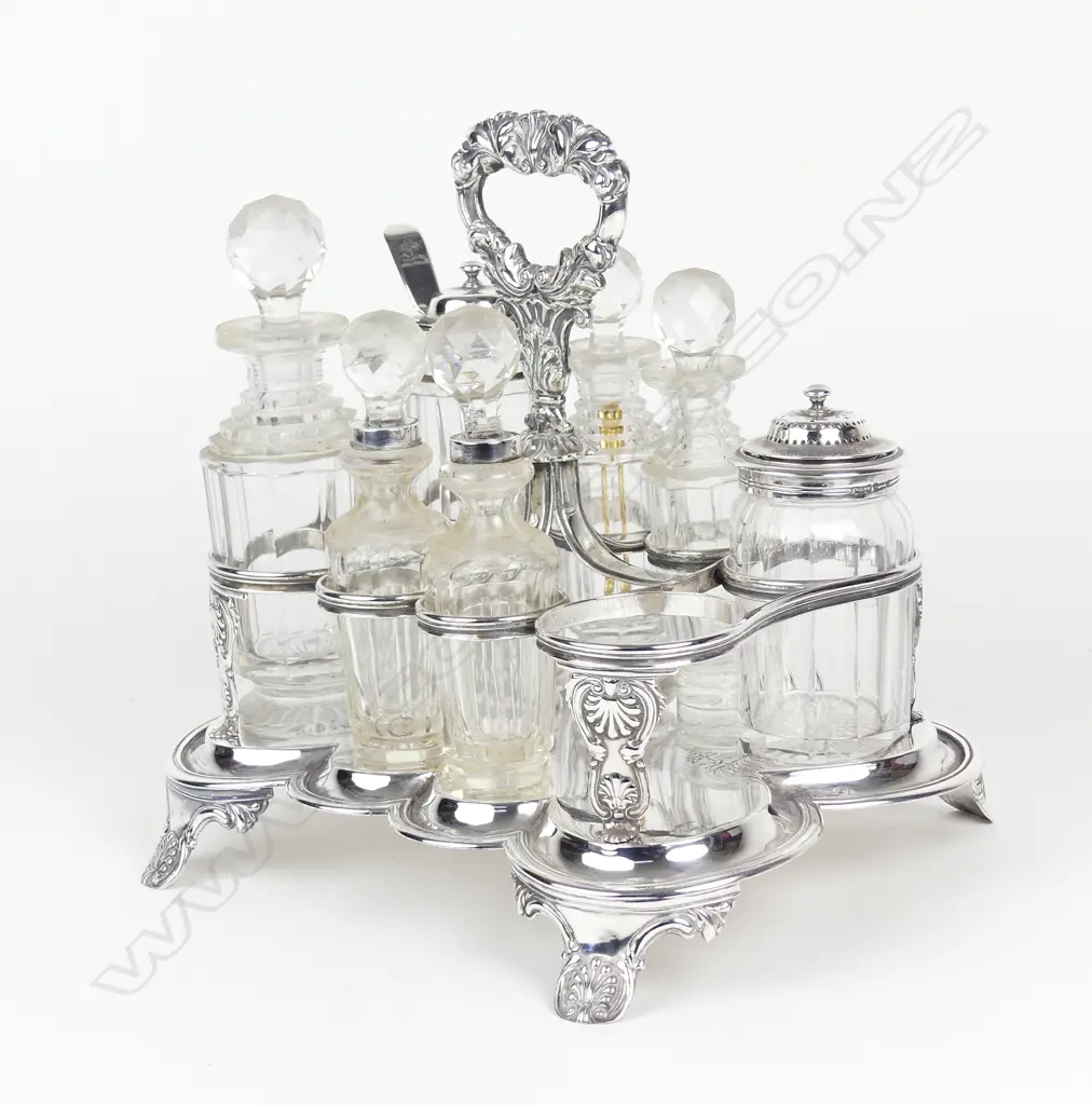 A William IV silver cruet stand Image 1++