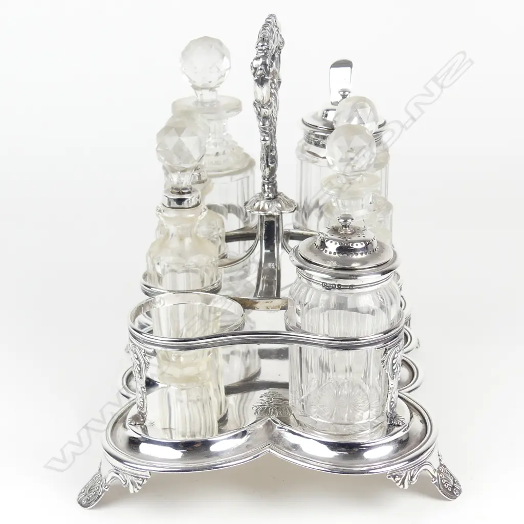 A William IV silver cruet stand Image 1++