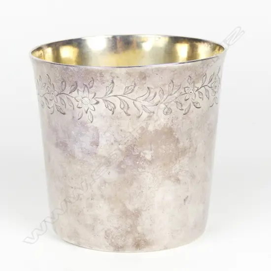 A George III silver beaker