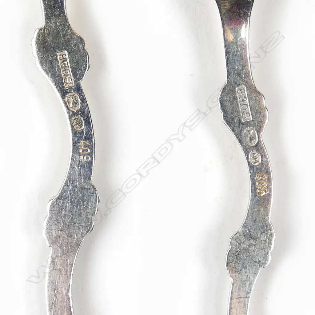 A Norwegian silver jam spoon and pickle fork Image 1++