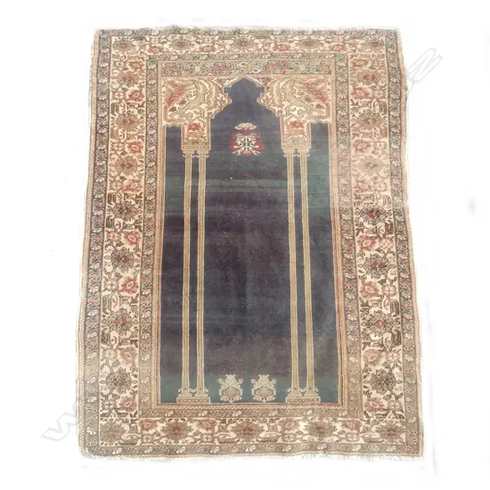 An antique Panderma (Turkish) prayer rug
