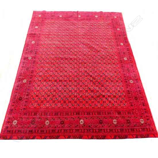 A large and impressive fine hand knotted Turkoman carpet