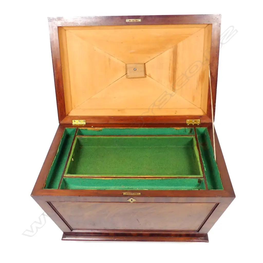 An uncommon Regency mahogany wine cellarette Image 1++