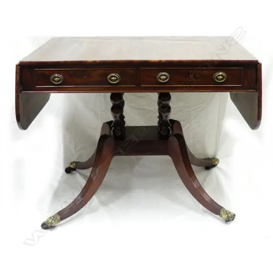 A Regency mahogany sofa table