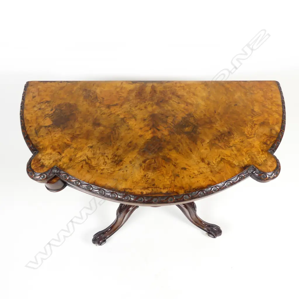A Victorian walnut card table Image 1++
