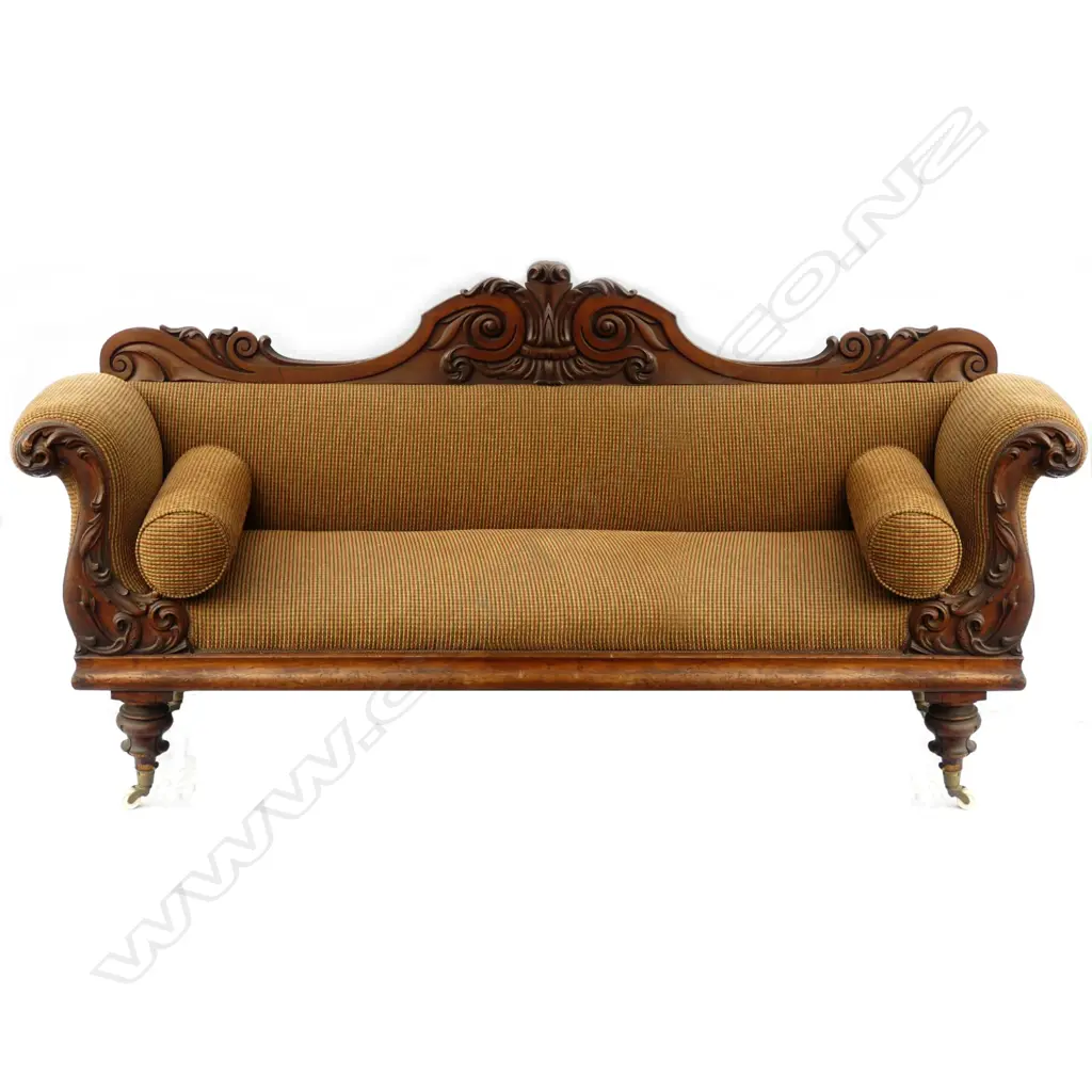 A Victorian mahogany sofa Image 1++