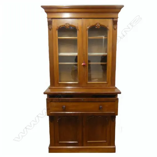 A Victorian mahogany secretaire bookcase