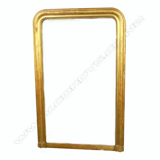 A French gilt framed overmantel mirror