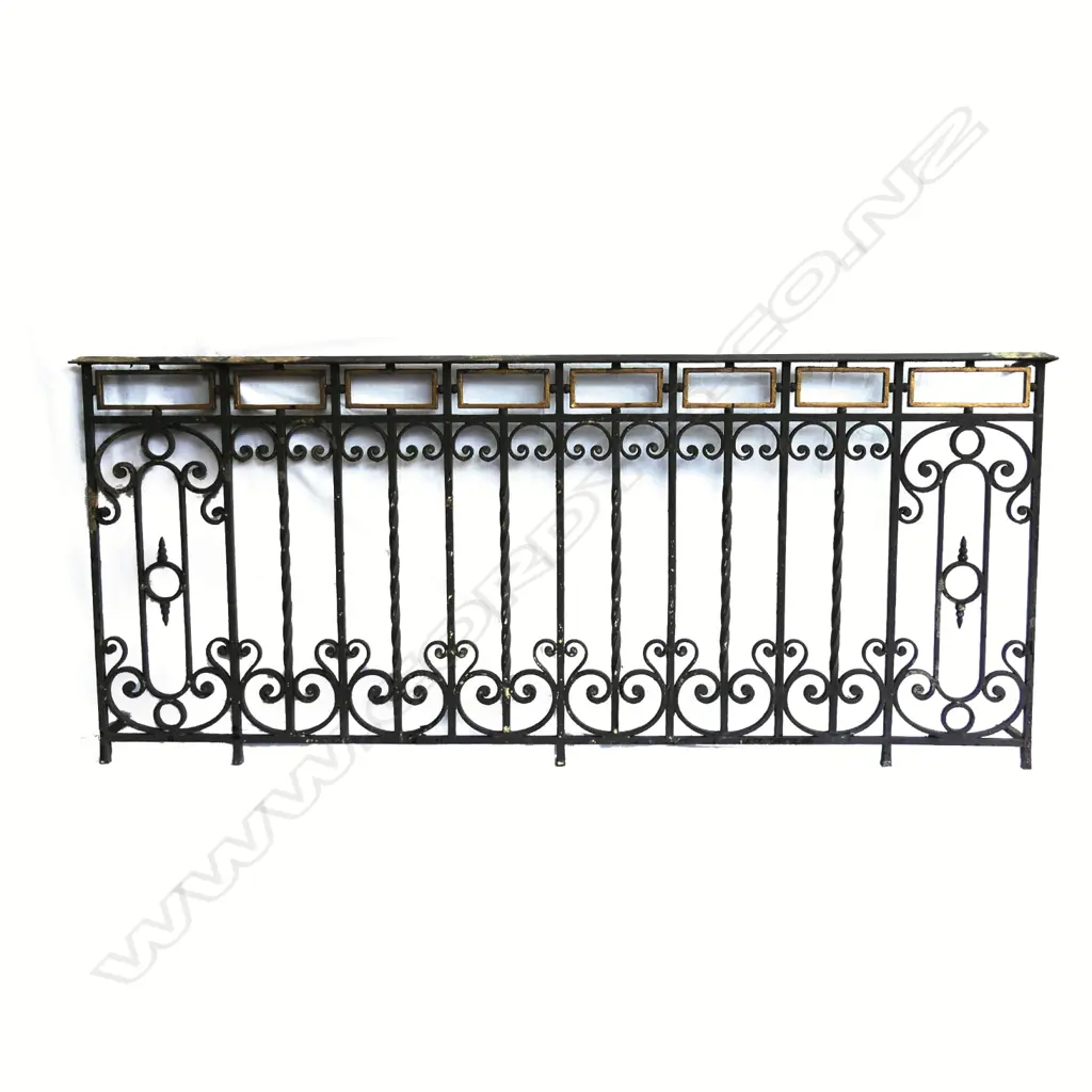A vintage iron narrow balustrade Image 1++