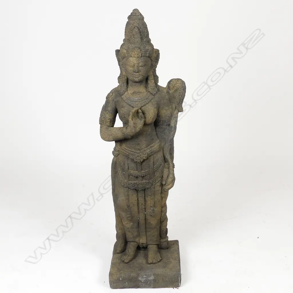 A tall standing stone statue of the Indian goddess Shiva Image 1++