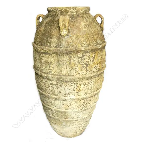 A large olive oil pot