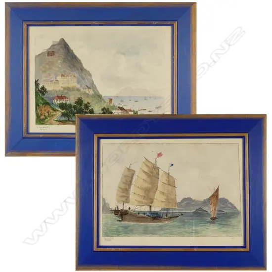 Two naive watercolour sketches by Nina Chalmers