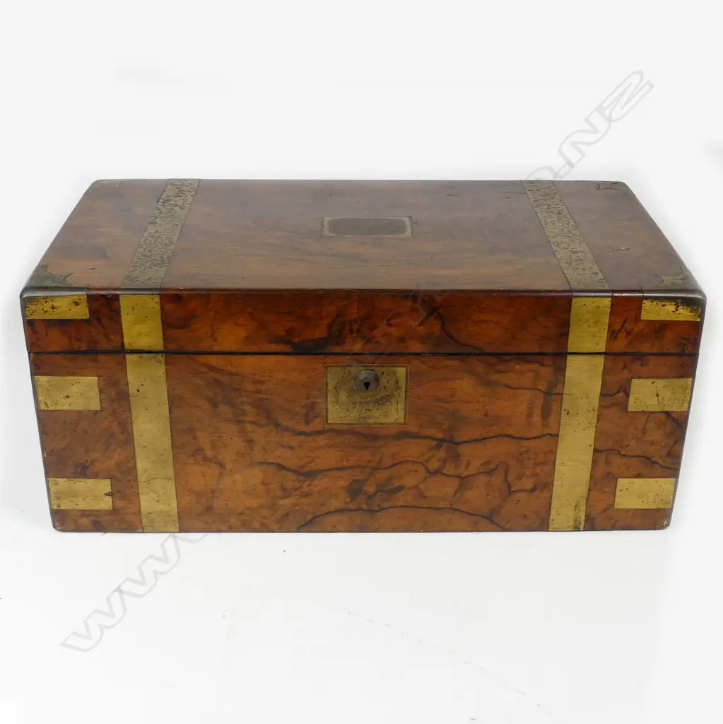 An impressive Victorian walnut writing slope Image 1++