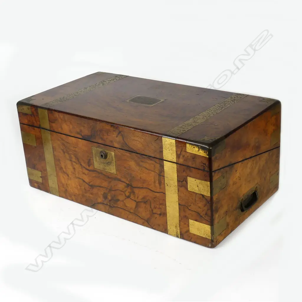 An impressive Victorian walnut writing slope Image 1++