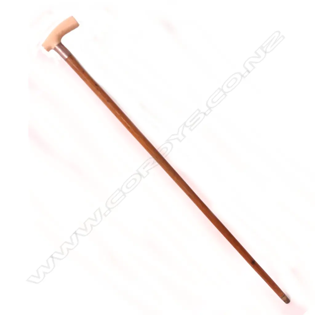 A c.1900 ivory handled walking stick Image 1++