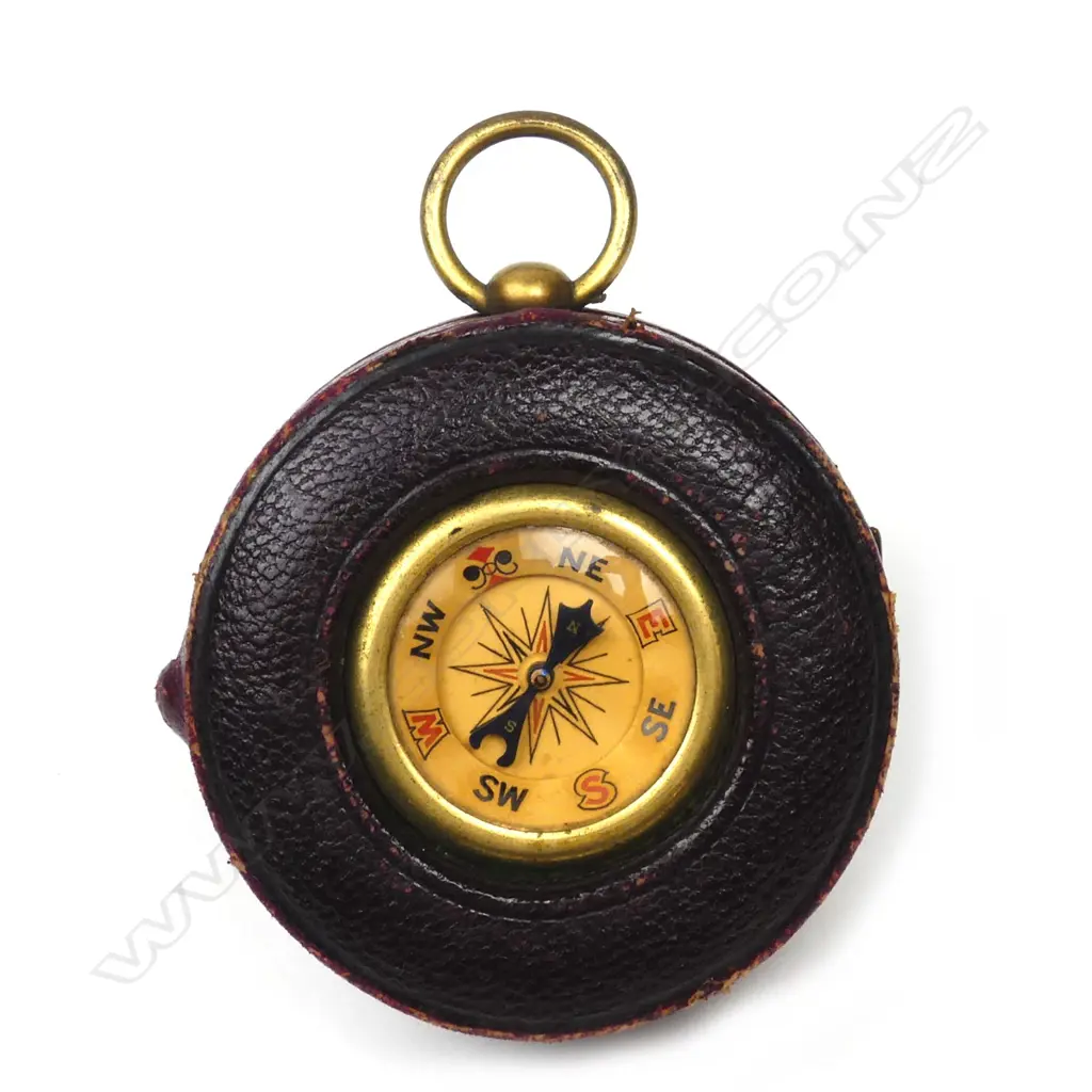 A c.1900 Negretti & Lambra compensated pocket barometer/compass Image 1++