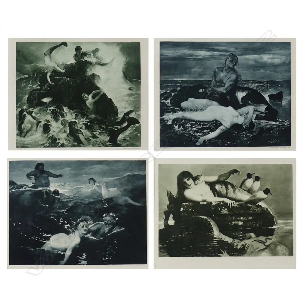 Four photogravures after Arnold Böcklin Image 1++