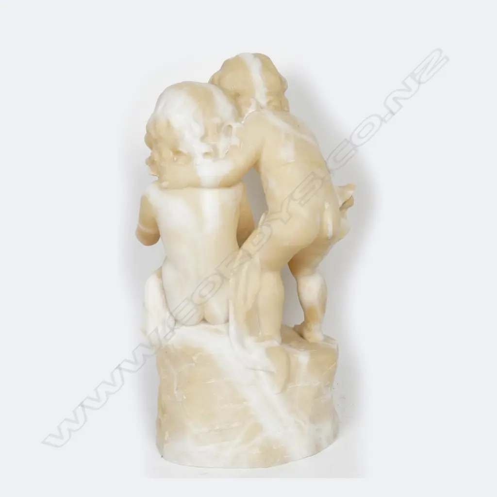 A late Victorian alabaster figure group Image 1++
