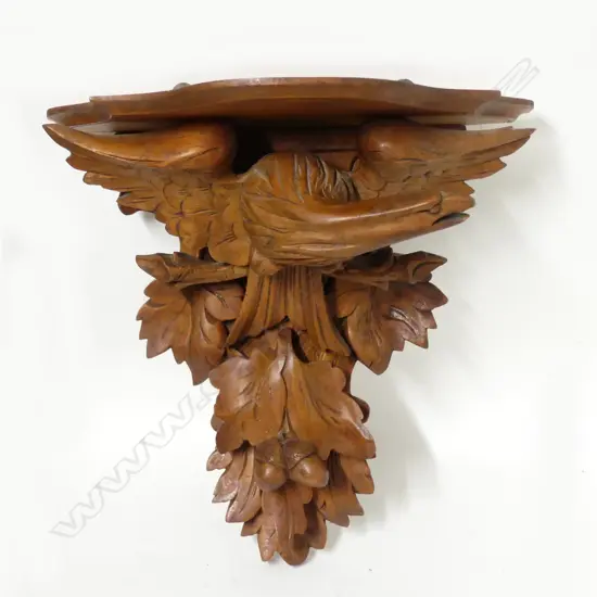 A 19thC European fruitwood wall sconce