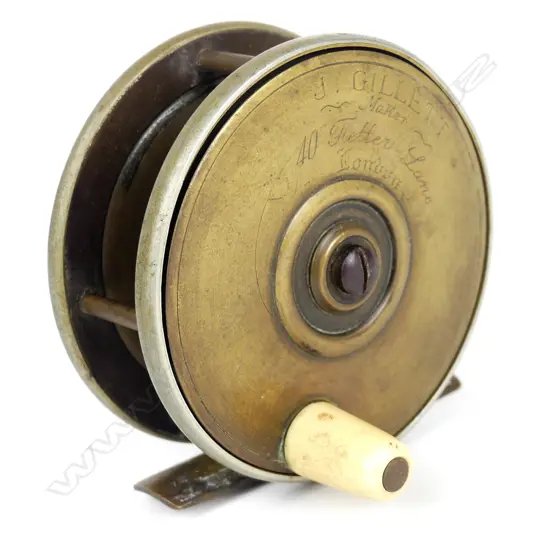 A 3" brass 'plate wind' reel