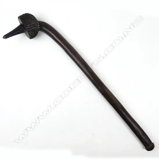 A late 19thC Fijian totokia (beaked battle-hammer)