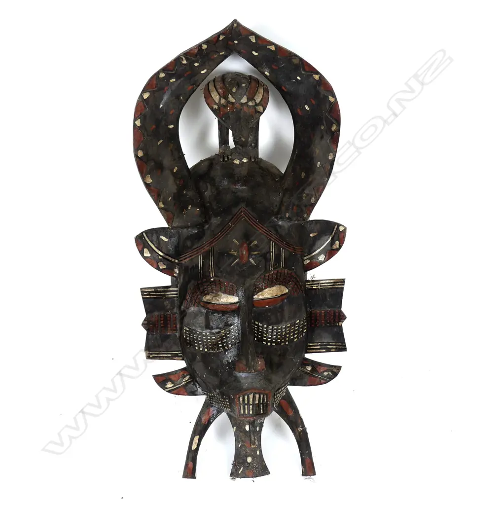 A vintage Senufo Ivory Coast African tribal mask Image 1++
