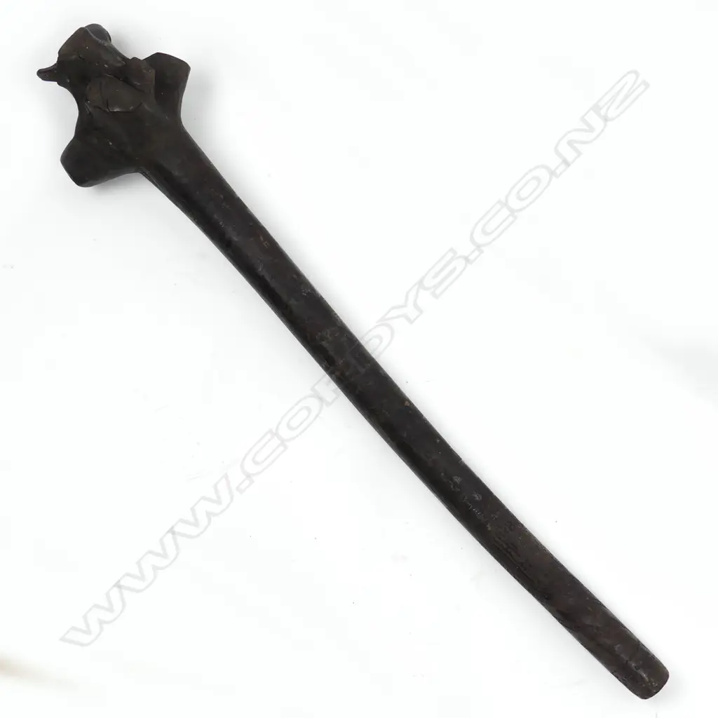 An old Polynesian root-stock club Image 1++