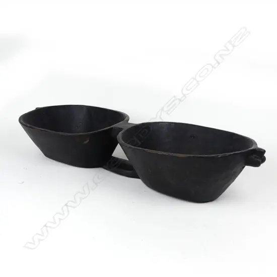A Soloman Island large double food bowl
