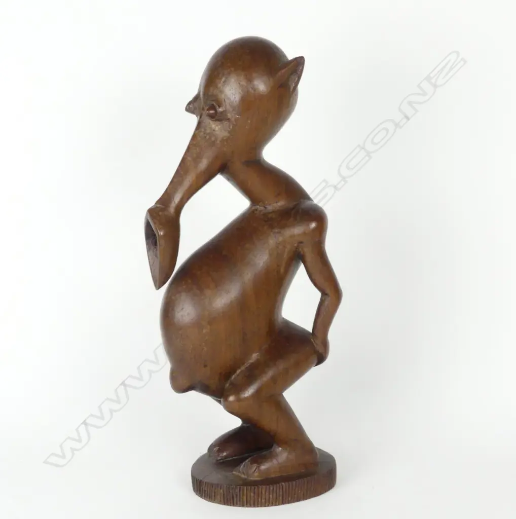 An unusual early/mid-20thC Indonesian tribal heavy hardwood carved figure Image 1++