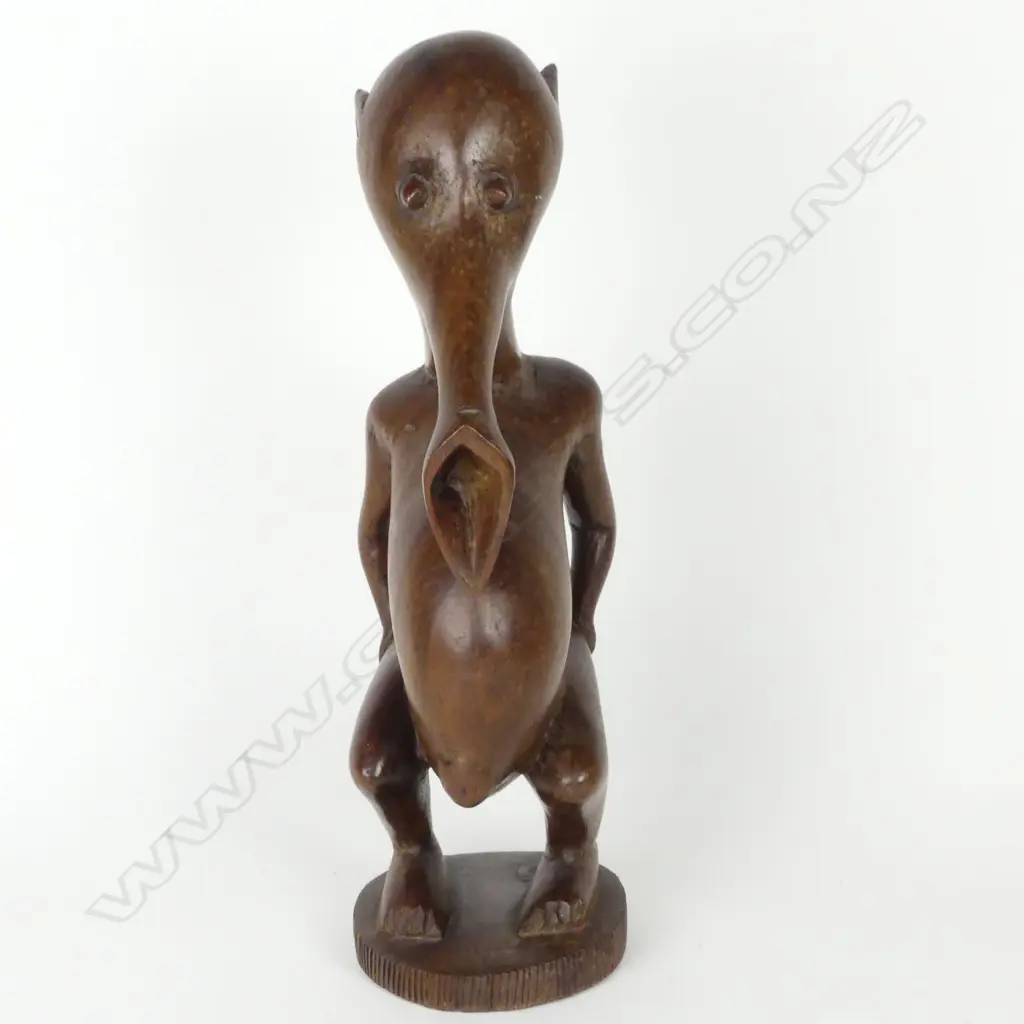 An unusual early/mid-20thC Indonesian tribal heavy hardwood carved figure Image 1++