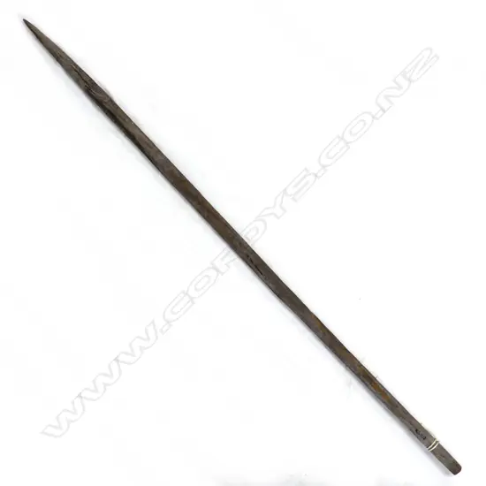 An old Maori wooden palisade spike/digging stick