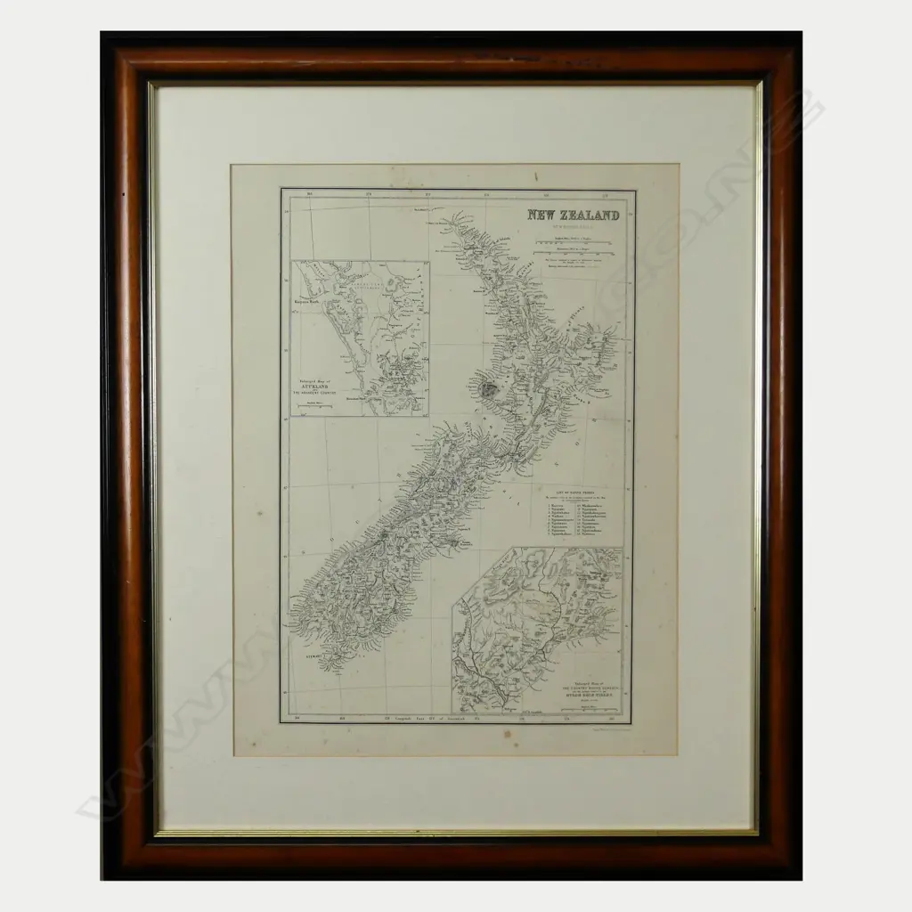 Map of New Zealand by W. Hughes Image 1++
