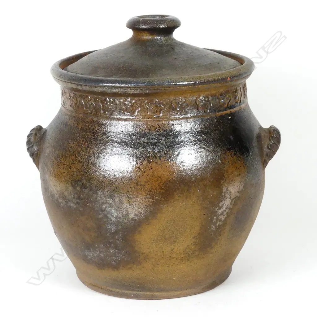 Barry Brickell large lidded floor pot Image 1++