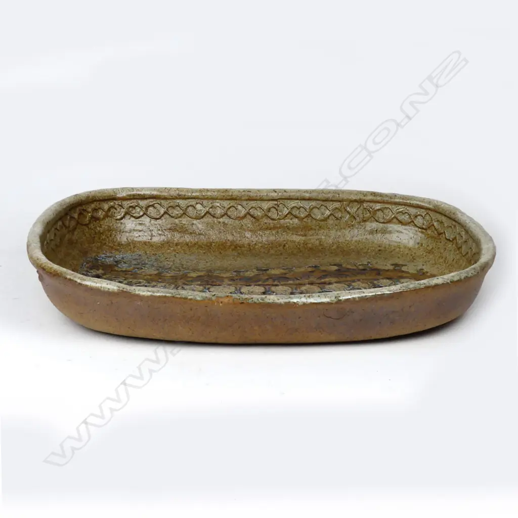 Barry Brickell large rectangular form dish Image 1++