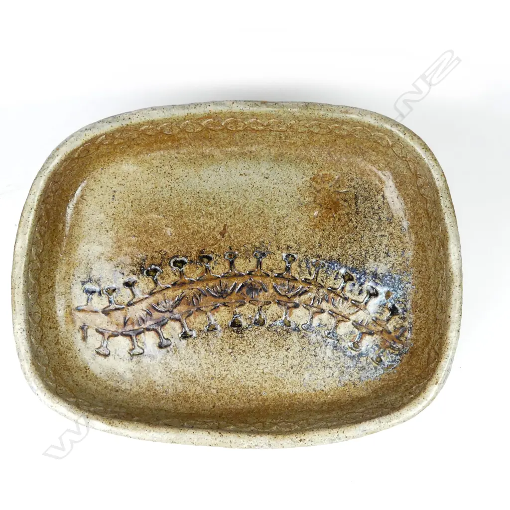 Barry Brickell large rectangular form dish Image 1++